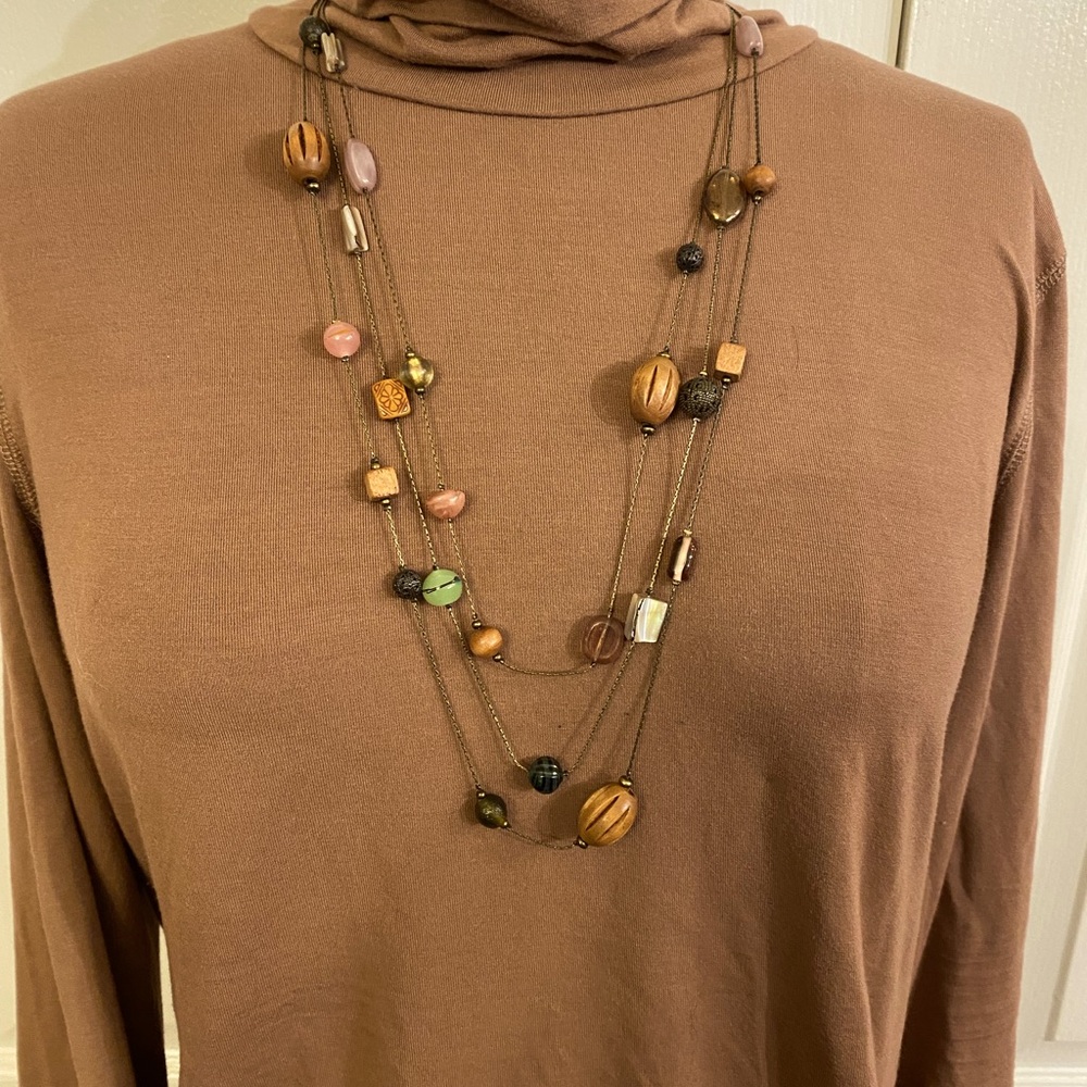 Lia Sophia long beaded necklace